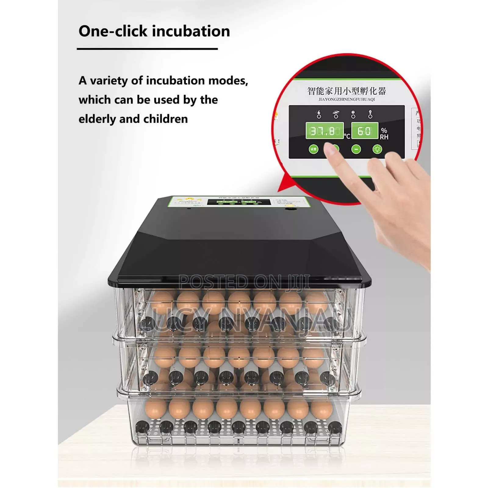 192 Auto Egg Poultry Incubator Uses Electricity or Battery