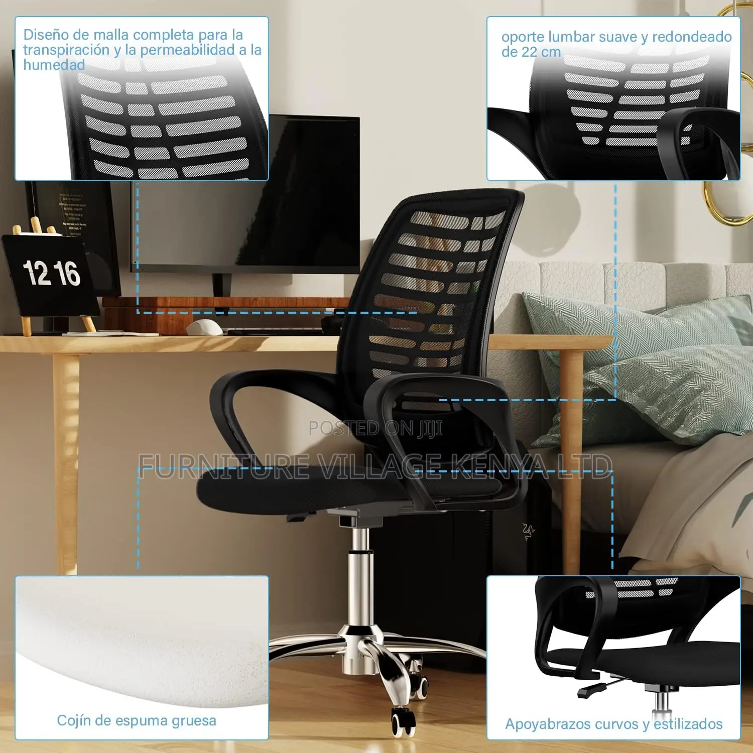 Office Chairs - Strong Mesh Home Office/ Staff Swivel Seat