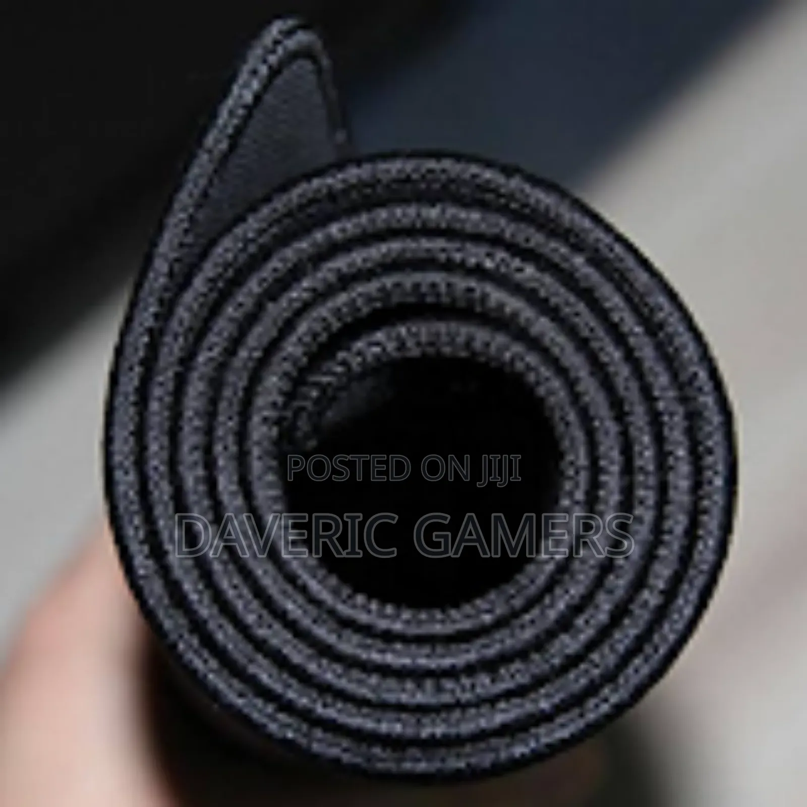 Black Plain Extra Large Mouse Pad