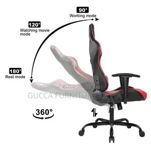 Office Chairs: Ergonomic Leather Racing Style Gamer Chair