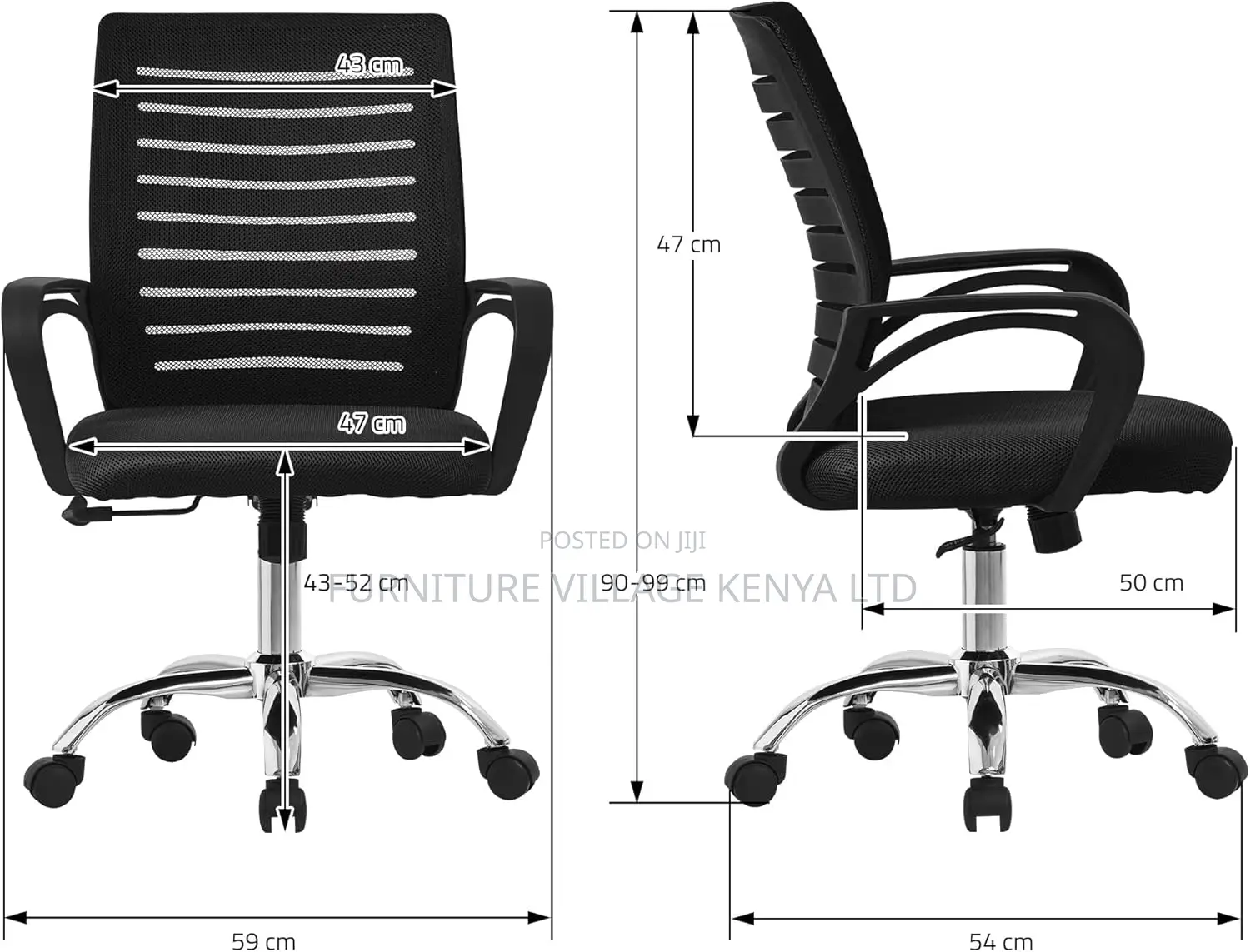 Office Seats; High-Back Strong Mesh Ergonomic Office Chair