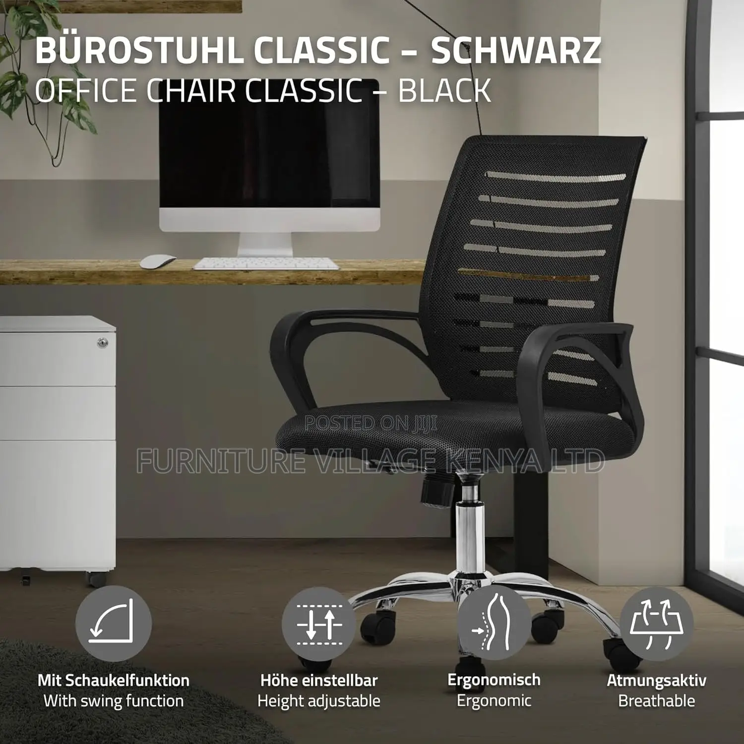 Office Seats; High-Back Strong Mesh Ergonomic Office Chair