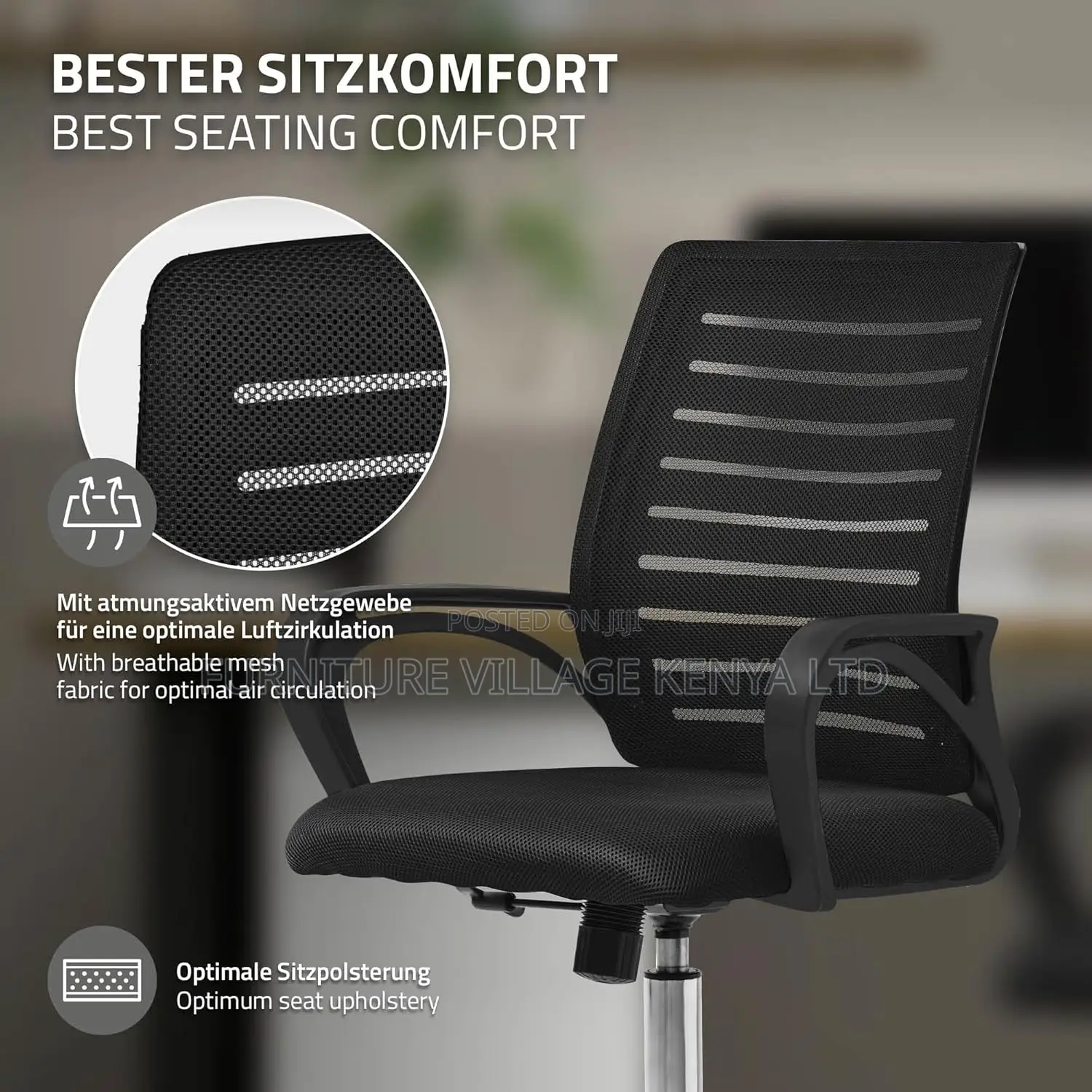 Office Seats; High-Back Strong Mesh Ergonomic Office Chair