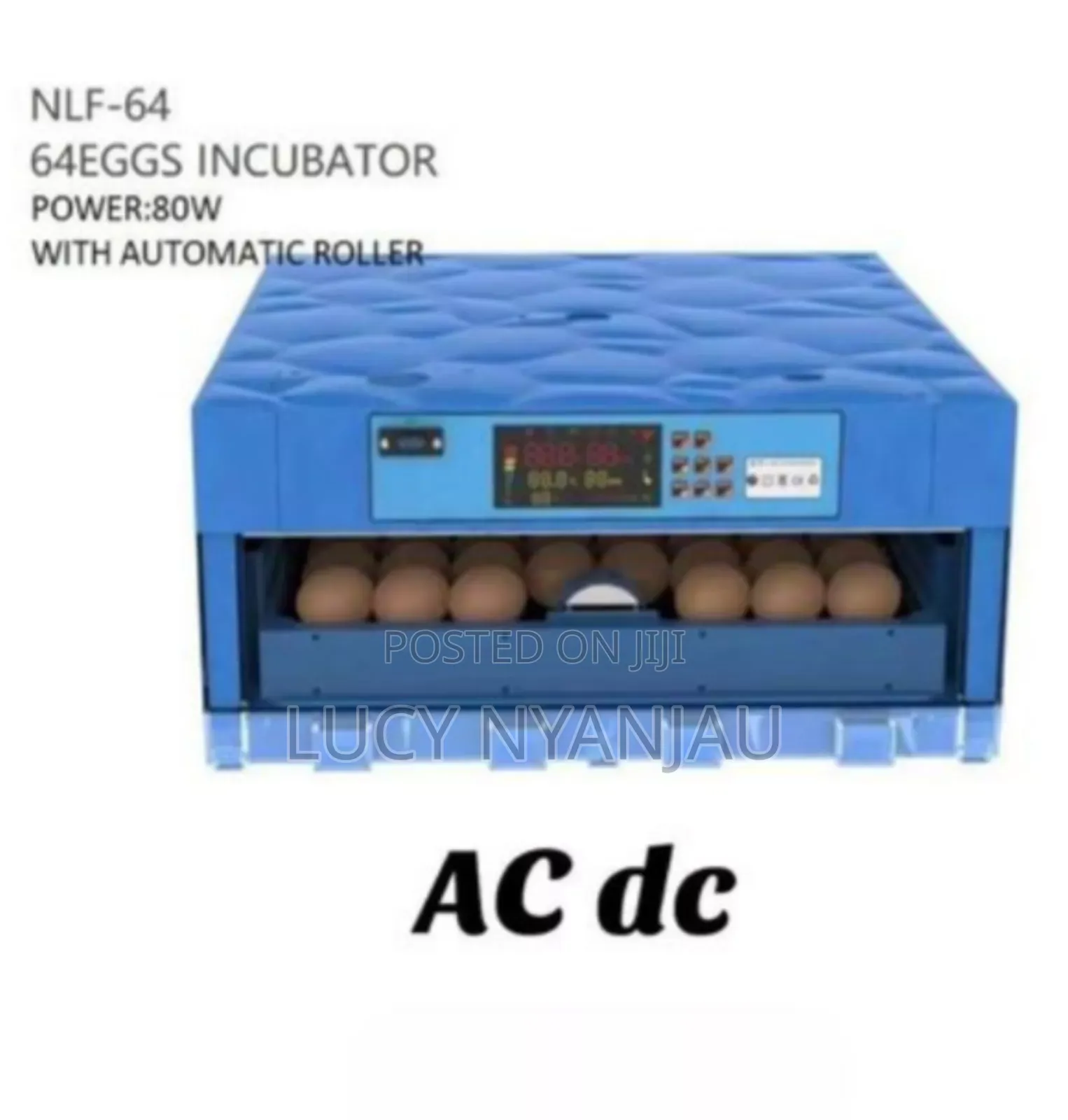64 Eggs Incubator 80W.