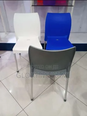 Plastic Restaurants And Bar Chairs Blue White Grey