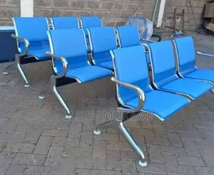 Blue Metallic Waiting Chairs