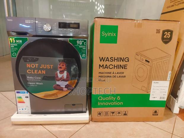 Syinix 10kg Frontload Washing Machine Wash and Spin - main view