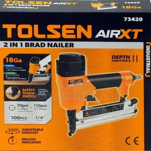 Tolsen 2-in-1 Brad Nailer Pneumatic Air Stapler Guns
