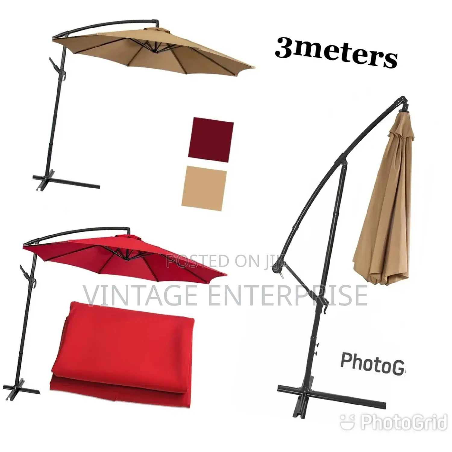 3M Parasol Replaceable Cloth Garden Umbrella