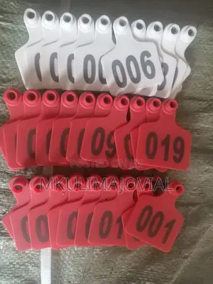 100-Pack Colourful Goats Numbered Ear Tags