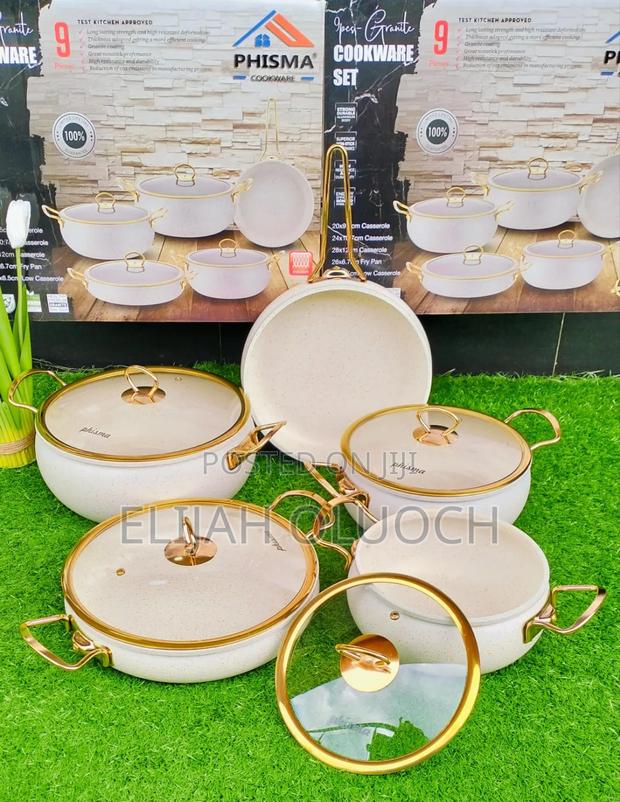 9pcs Granite Classy Cookware Set* - thumbnail 2