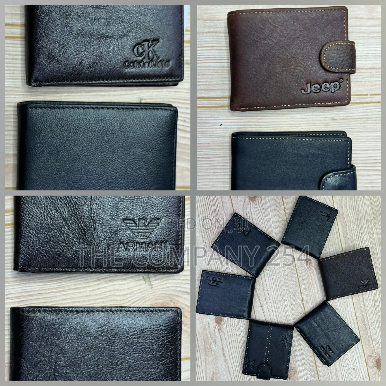 Calvin Klein Lee Emporio Armani Jeep Gucci Leather Wallets