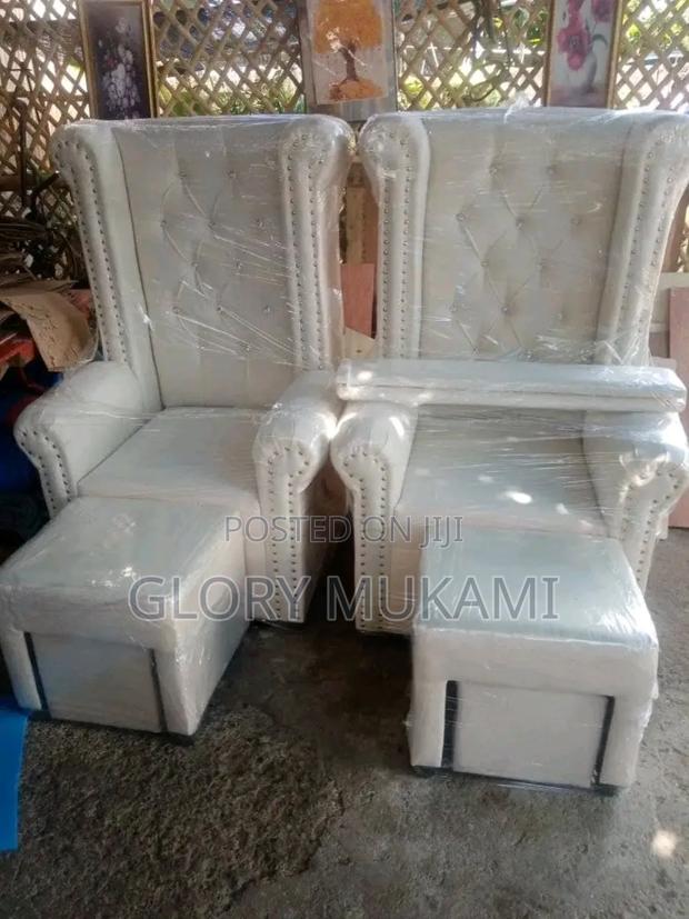 White Pedicure Chair - main view