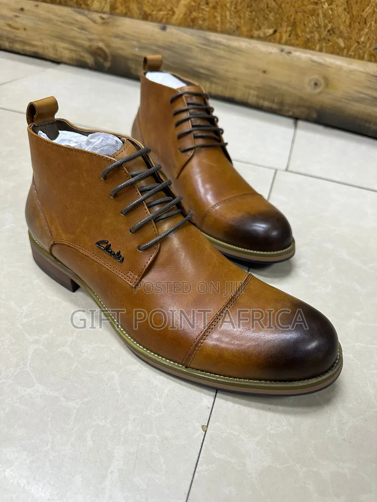 Smart Casual Leather Clarks Boots for Men