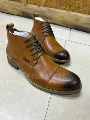 Smart Casual Leather Clarks Boots for Men