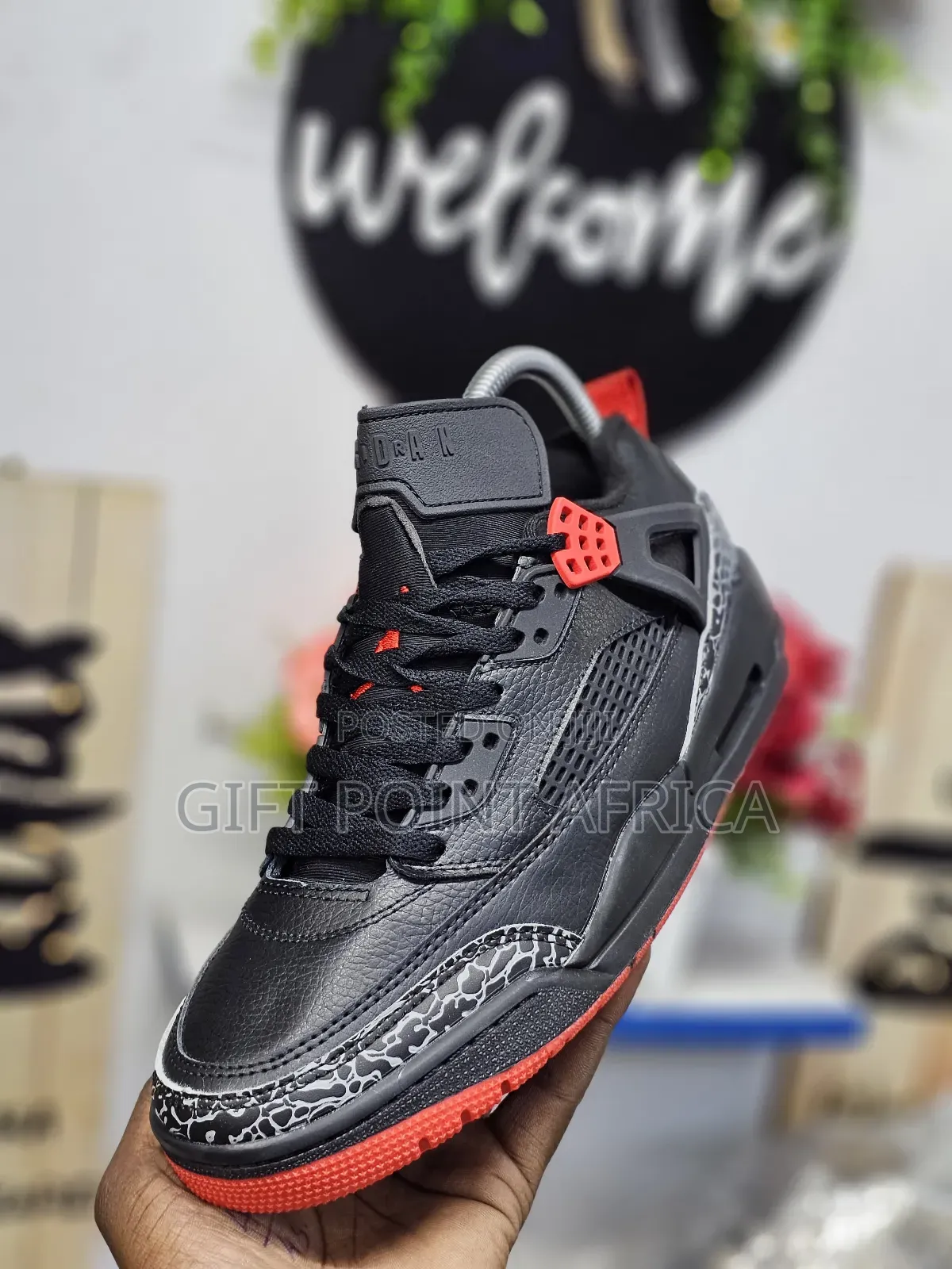Black Jordan 3 Spikes Sneakers