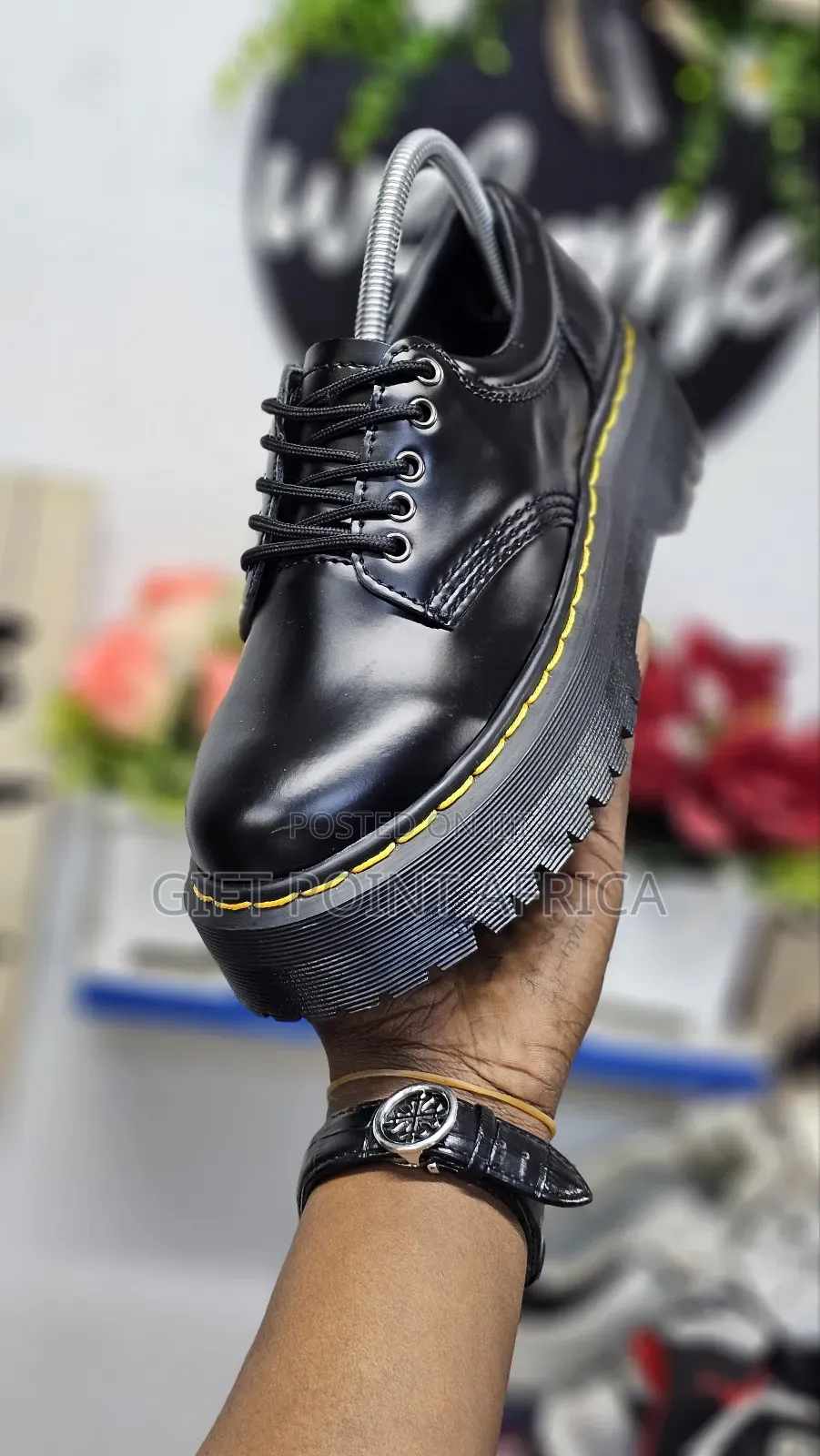Leather Dr Martens Double Sole Shoes