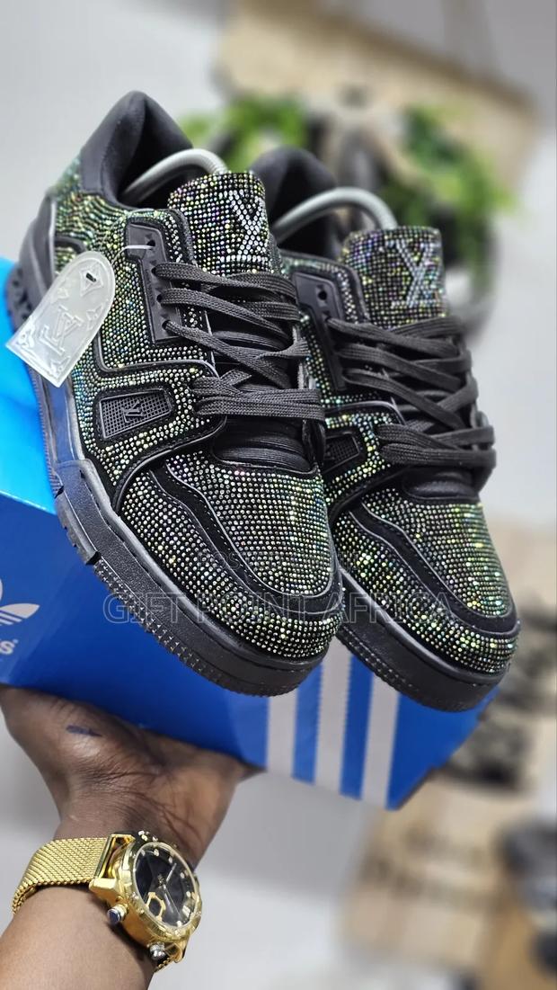 Black Louis Vuitton Glitters Unisex Sneakers - main view