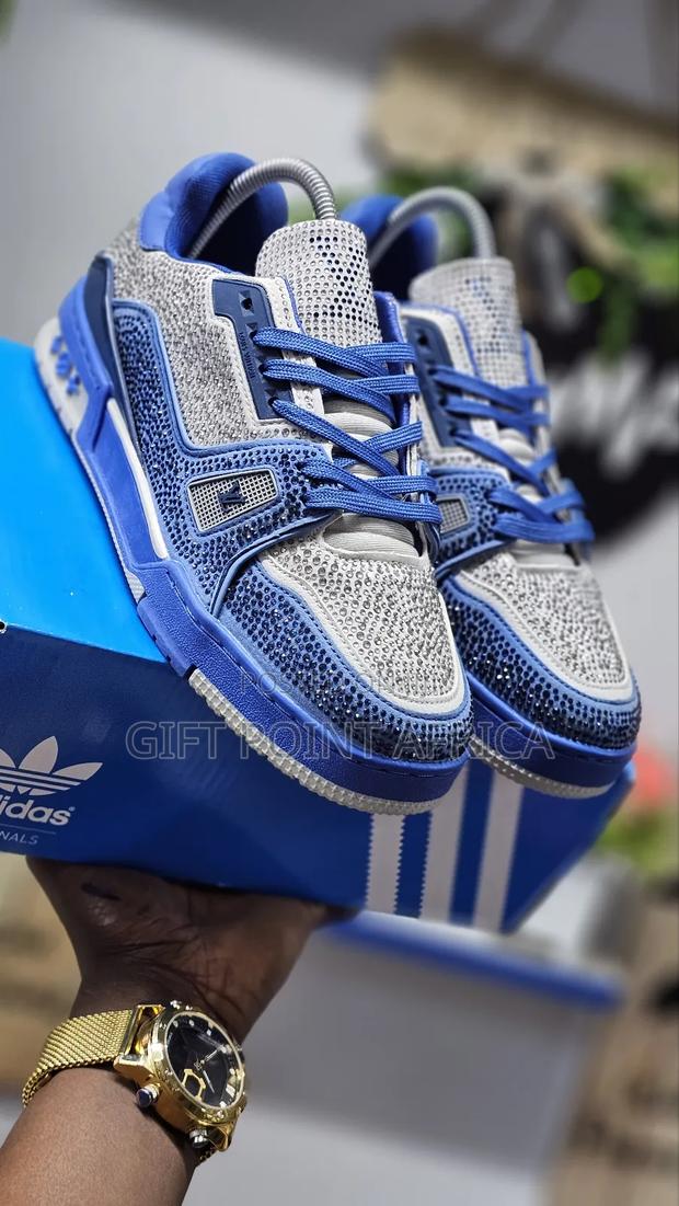 Blue Louis Vuitton Glitters Unisex Sneakers - main view