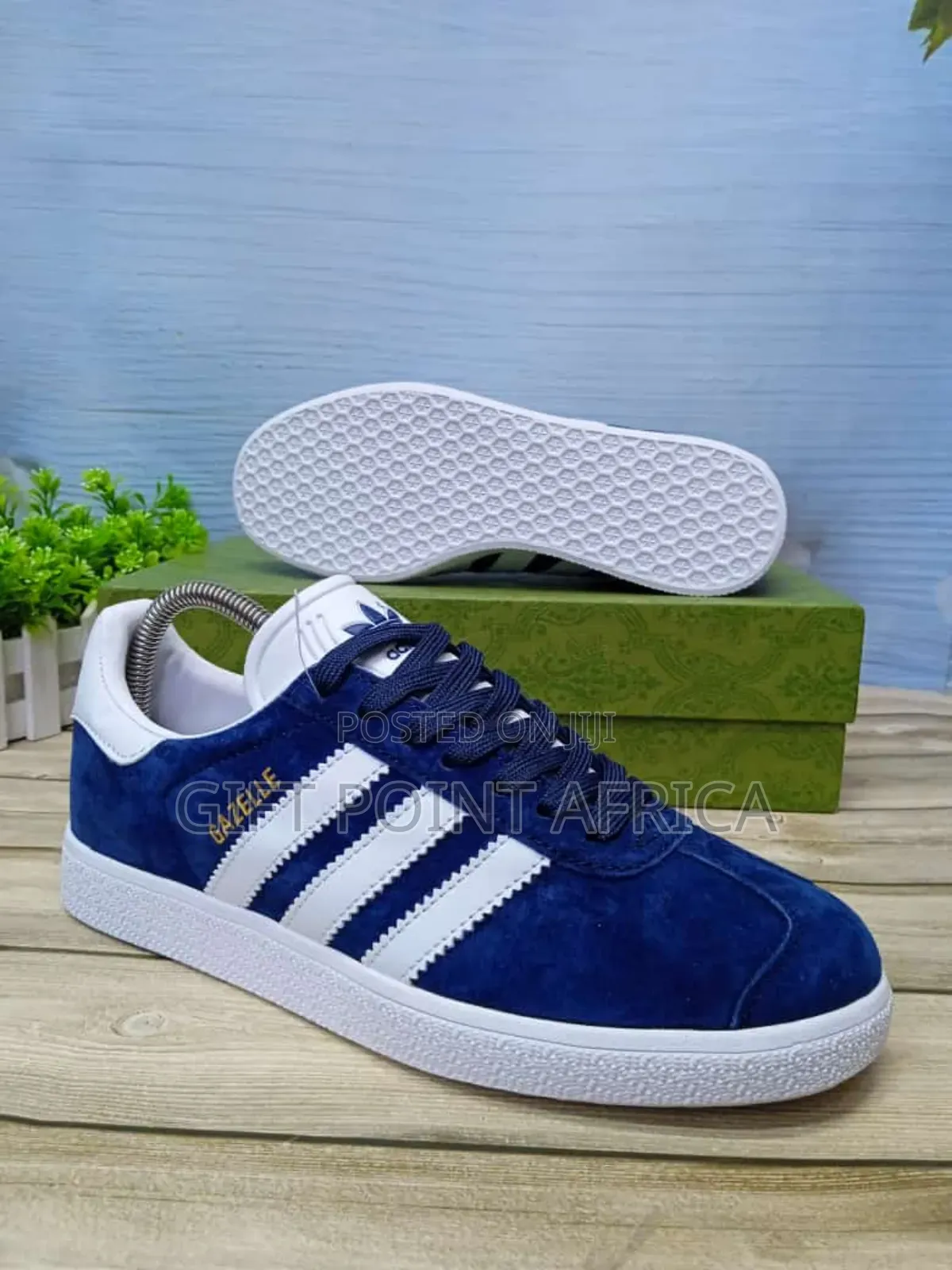 Blue Adidas Gazelle Smart Casual Shoes
