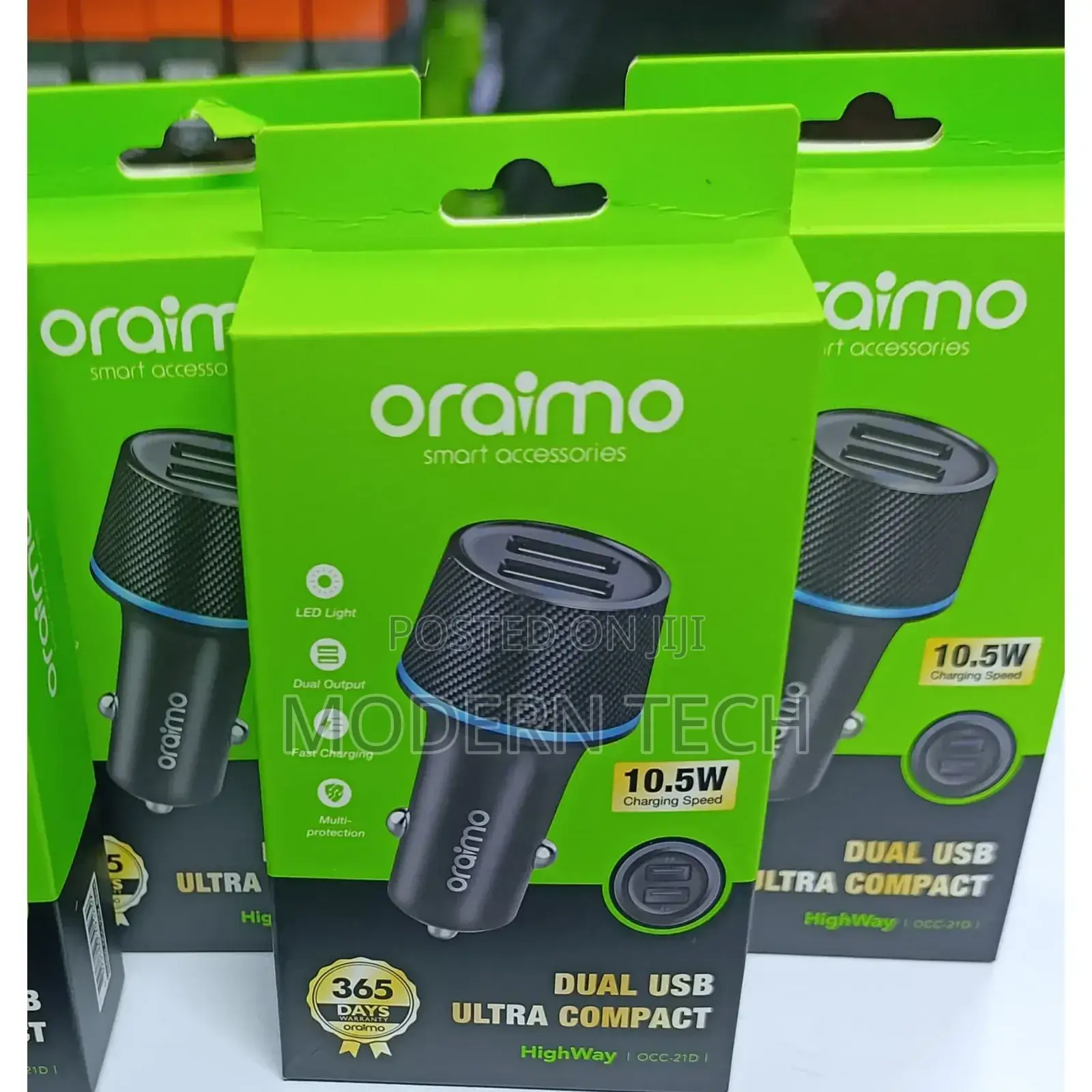 Oraimo Fast Charging Dual USB Car Charger