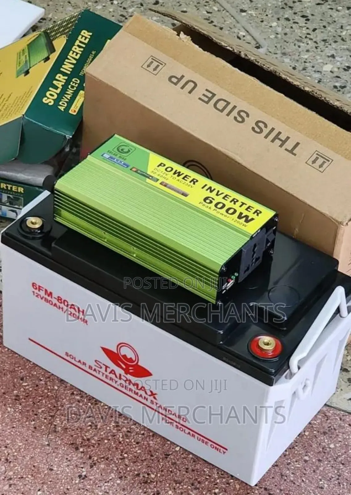 80ah Solar Battery + 600W Power Inverter