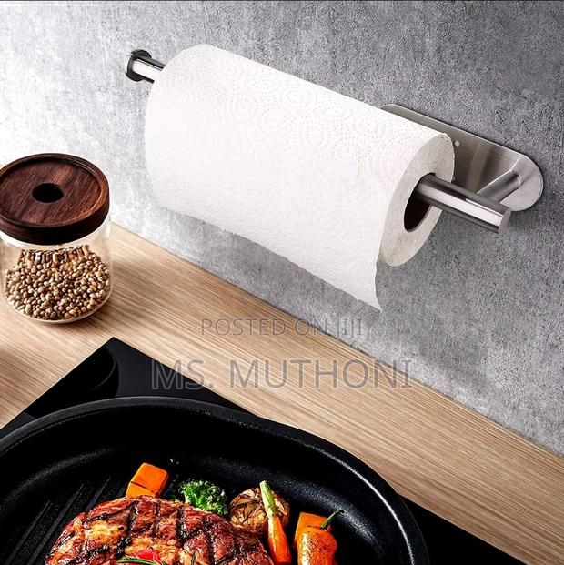 Silver Stainless Wall Mounted Paper Towel Holder - thumbnail 3