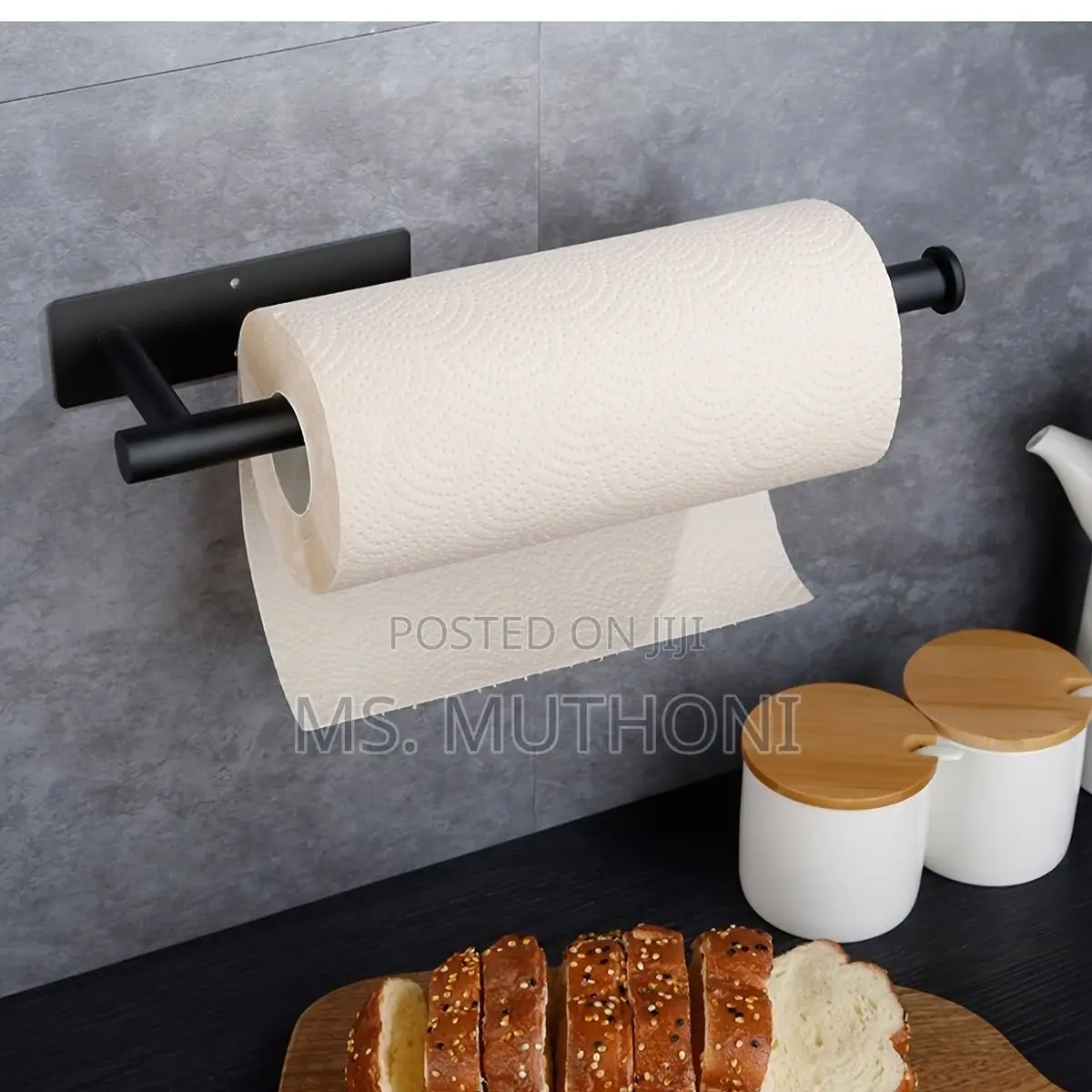 Black Stainless Wall Mounted Paper Towel Holder