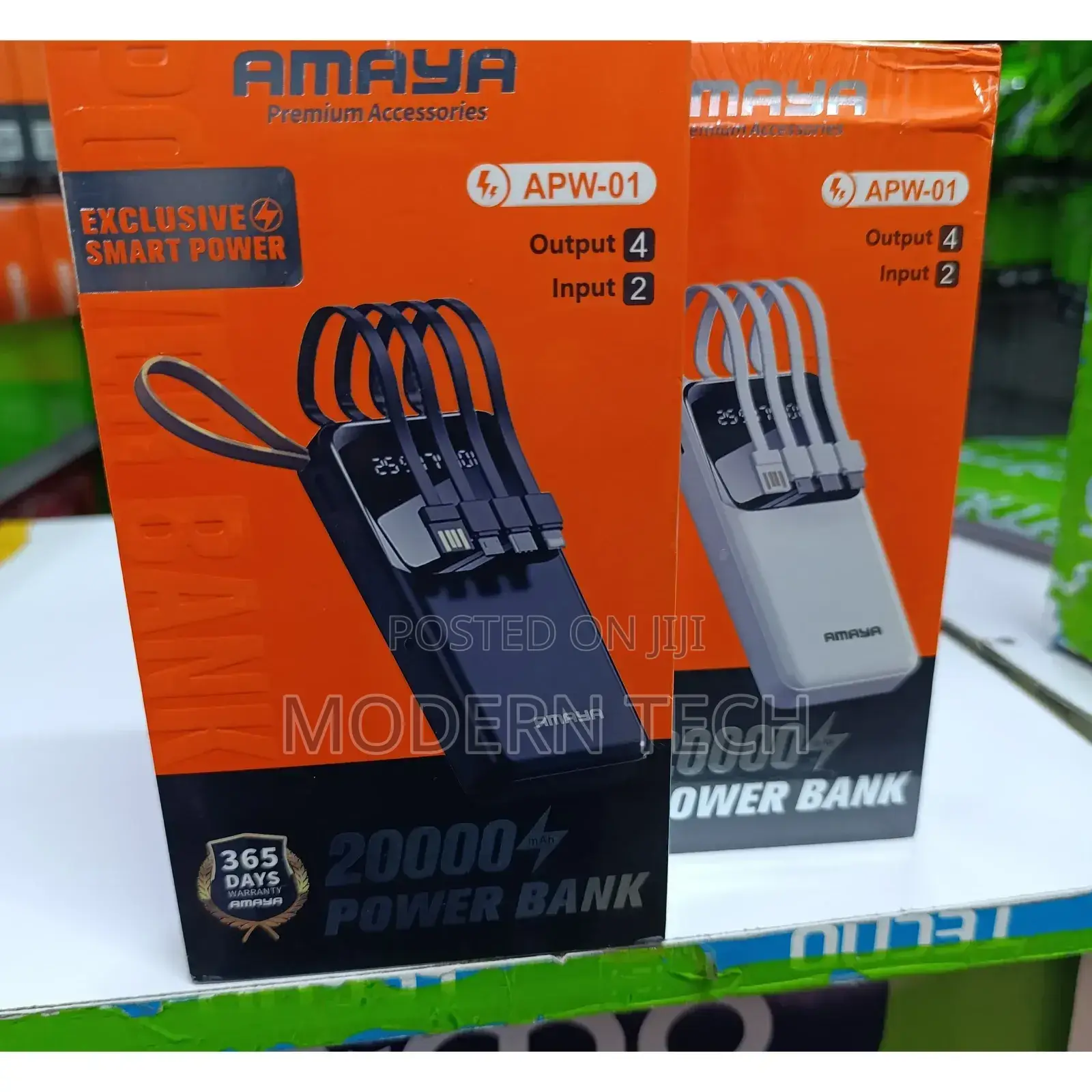 Amaya APW-01 20000mah Power Bank Fast Charging With 4 Lines