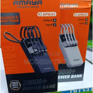 Amaya APW-01 20000mah Power Bank Fast Charging With 4 Lines