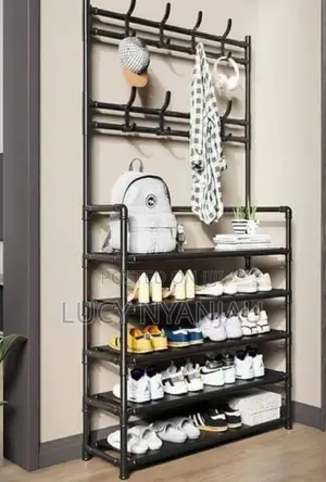 2 In1 Clothes Hanger Shoe Rack