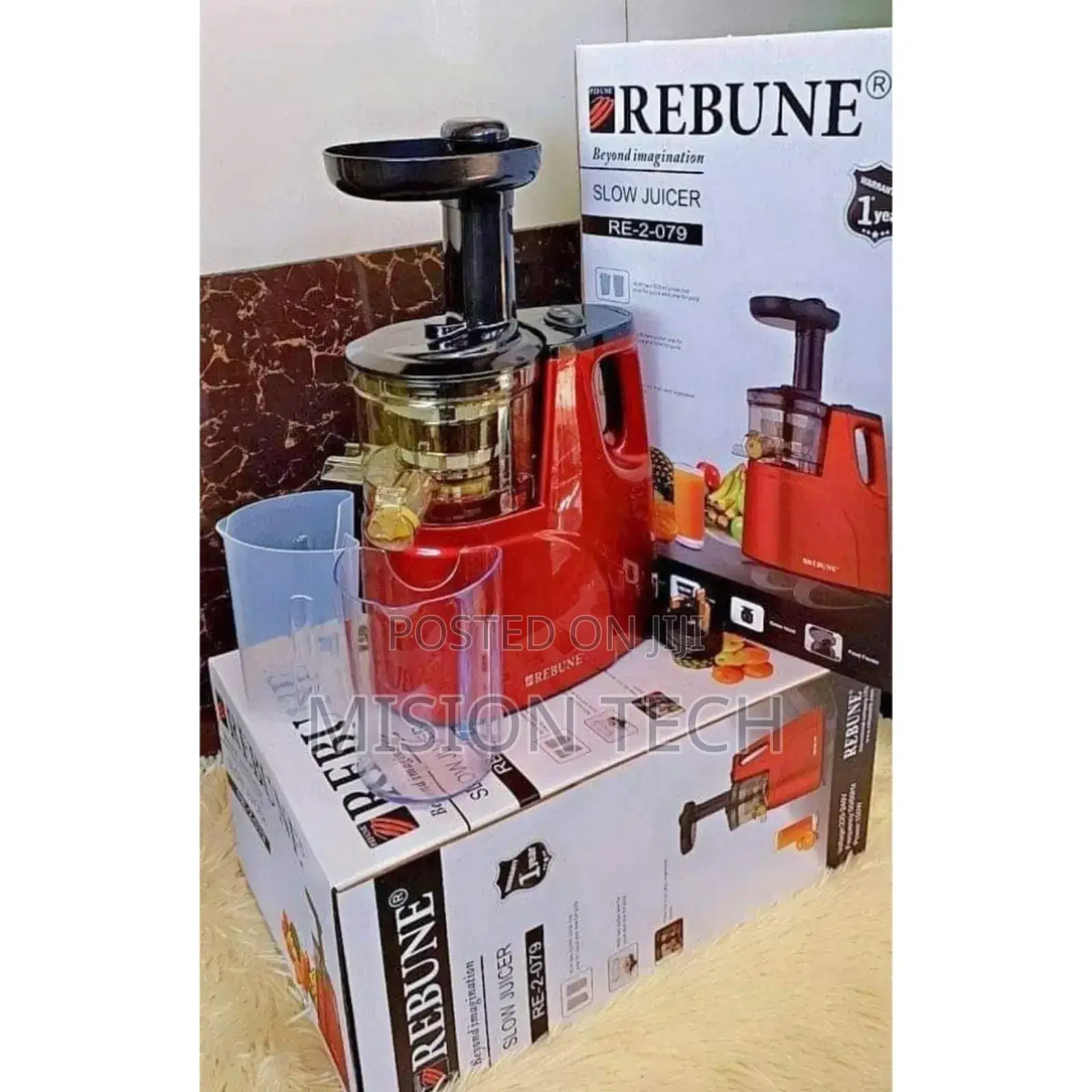 Rebune Slow Juicer ,DC Motor 2 Outlet for Juice Pulp