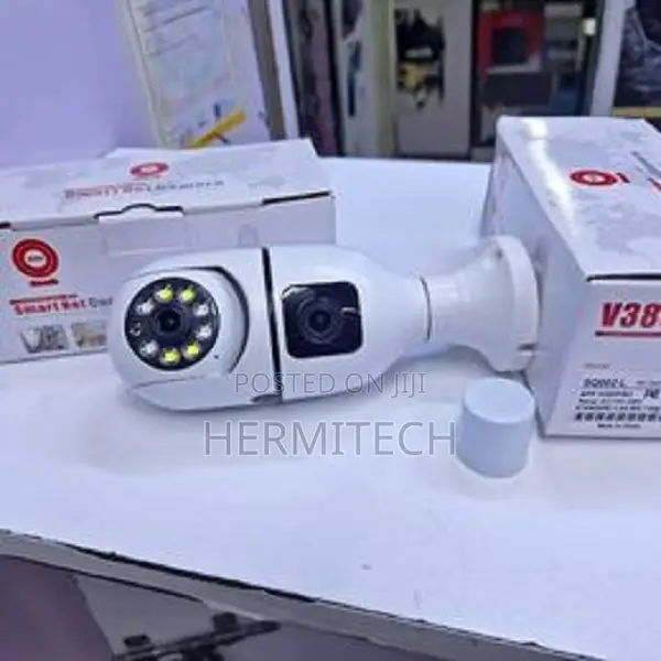E27 360 Bulb Wifi Dual Lens Camera Bulb Color Night Visio
