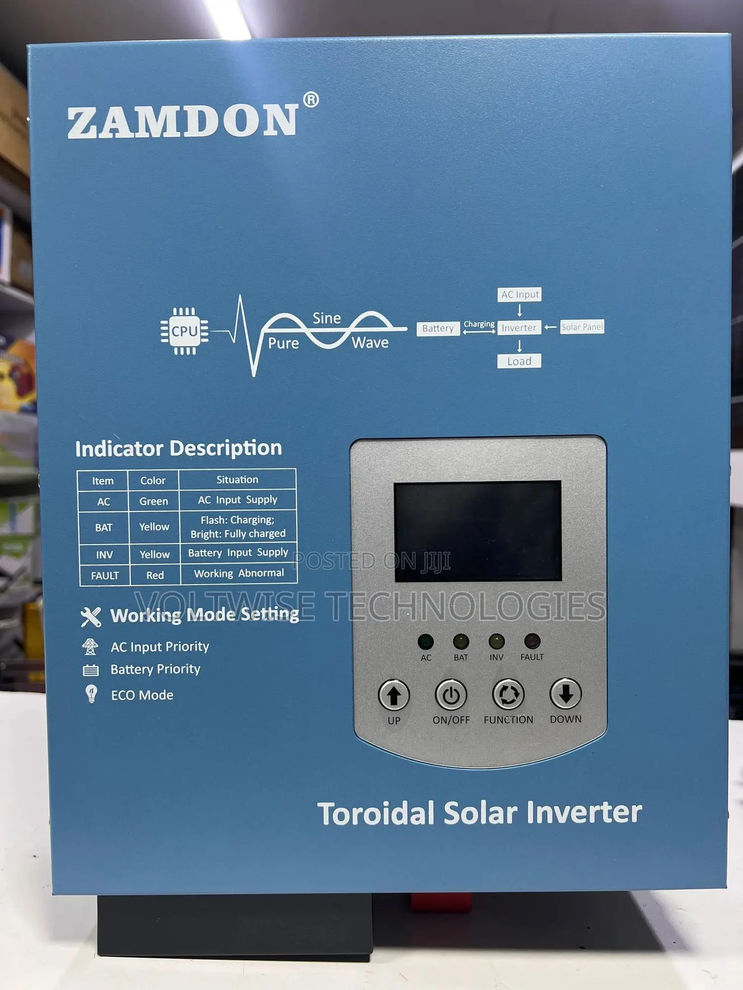 Zamdon 12V 1kva Hybrid Inverter