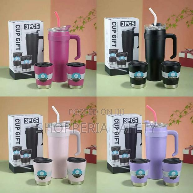 3pcs Double Walled Thermal Cup Set