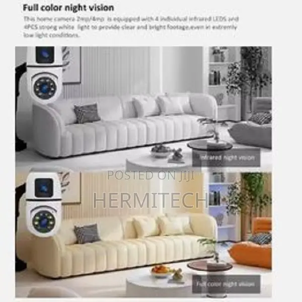 E27 360 Bulb Wifi Dual Lens Camera Bulb Color Night Visio