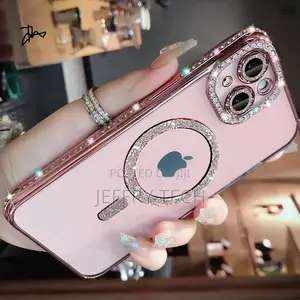iPhone 16 Glitter Case Compatible With Magsafe Clear Pink