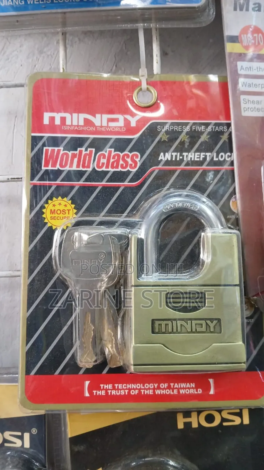 Mindy Anti Rust 70mm Padlock Hardened Steel Anti Theft