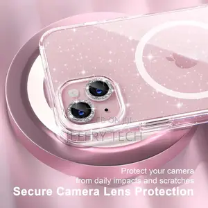 iPhone 15 Case With Magsafe Women Clear Glitter