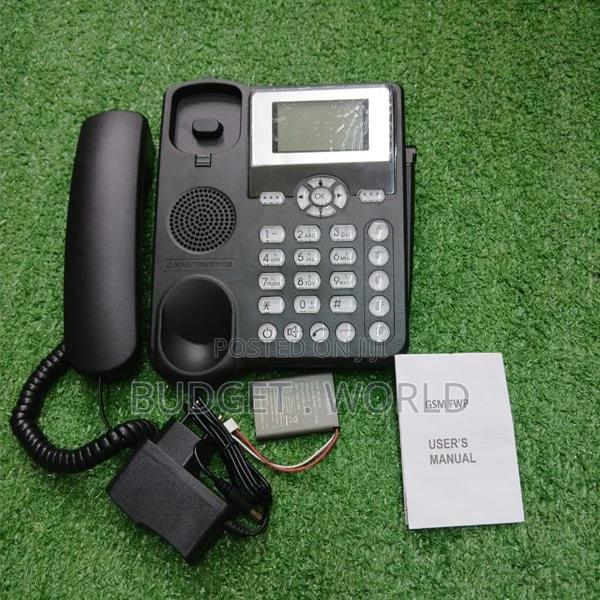 at Ets5623 Cordless GSM Single Sim Landline Phone - Black