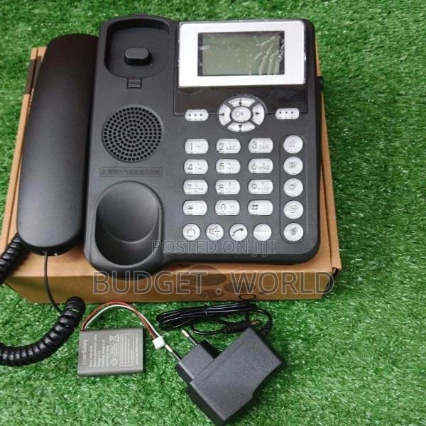 Desk Phone With SIM Card ETS3125 at Sim Landline Phone - Black