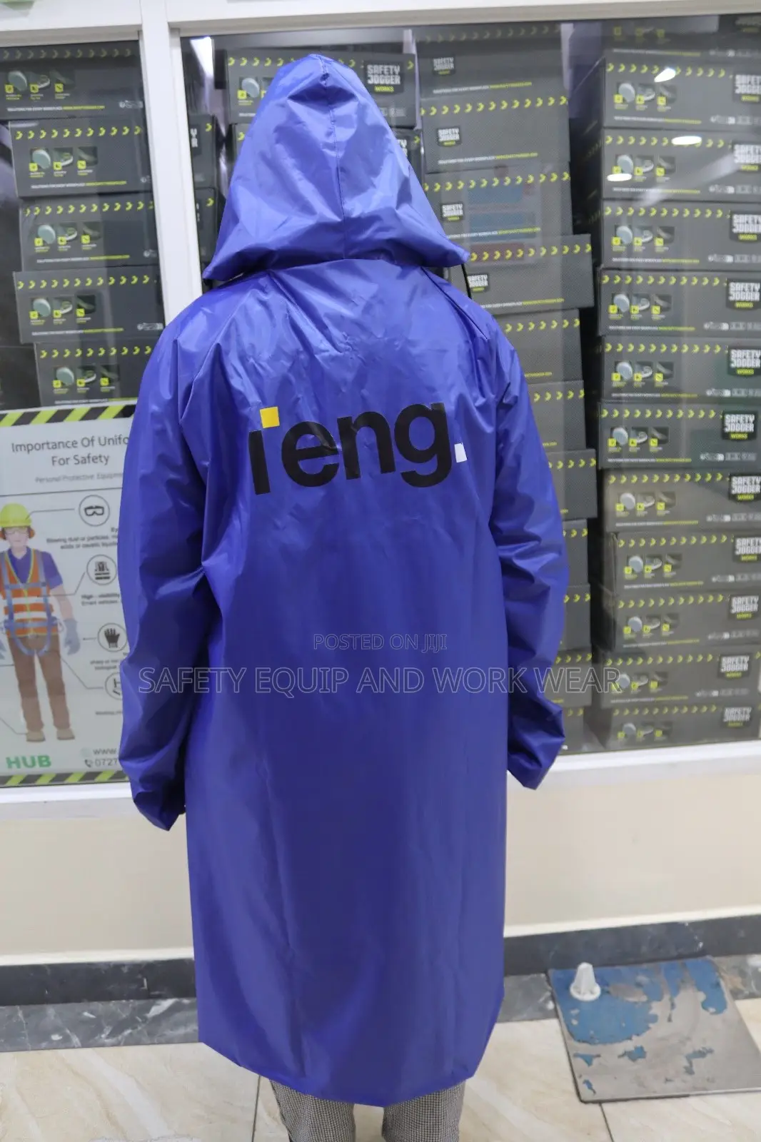 Rain Coat Blue Branded