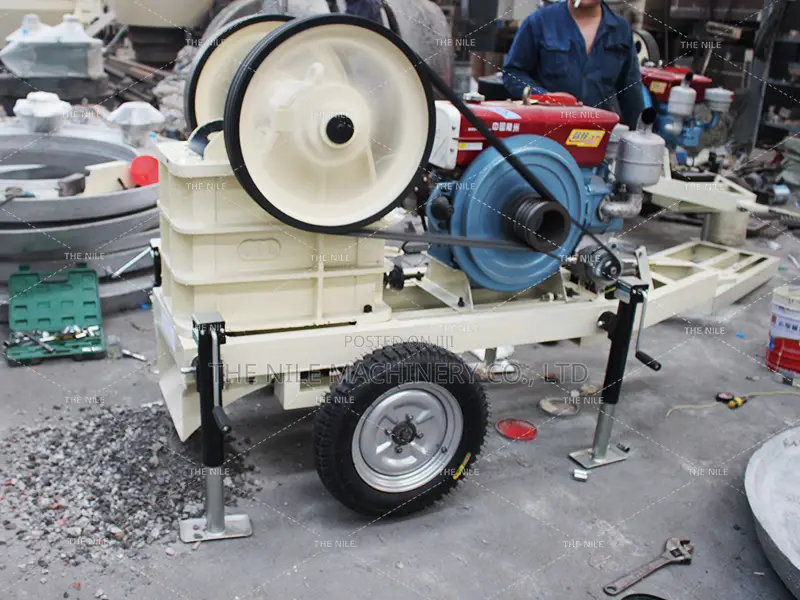 Nile Machinery PE150*250 Portable Jaw Crusher With Diesel