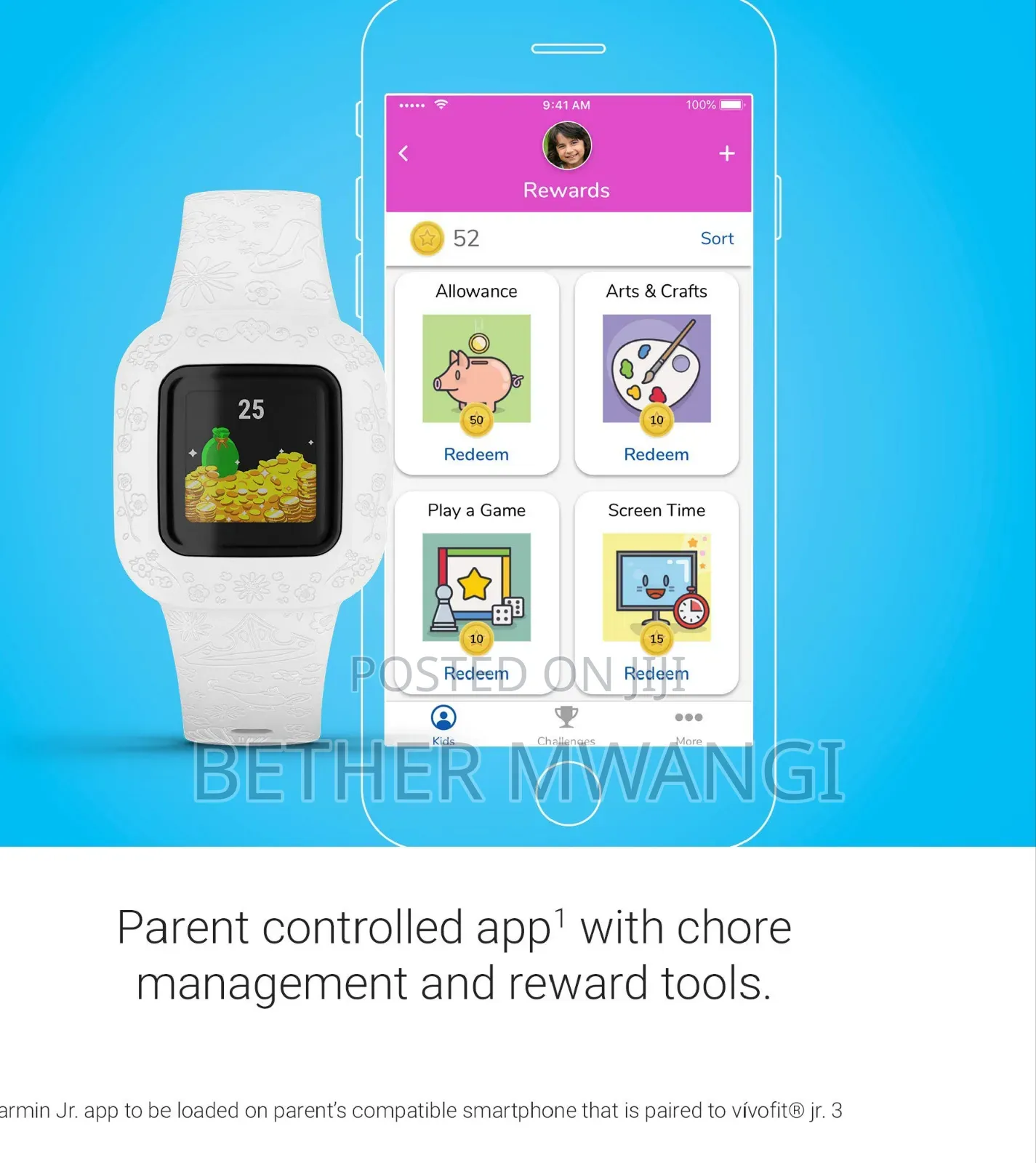 Garmin Vivofit Jr. 3, Fitness Tracker for Kids