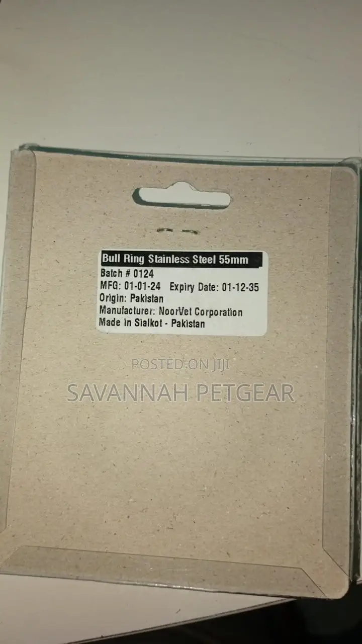 Bull Nose Ring Stainless Steel, Size: 55mm Diameter