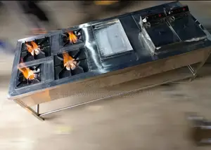 Combined Cooker With 4 Burners, Griddle and 10l by 10l Fryer