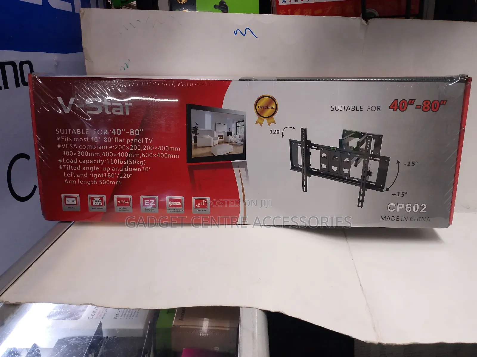 V-star Double Tv Wall Mount 40,50,55,65,75 To 80 Inches