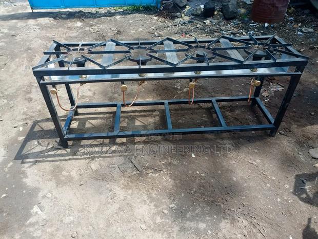 High Pressure Commercial Mild Steel 4 Gas Burner Cooker - thumbnail 3
