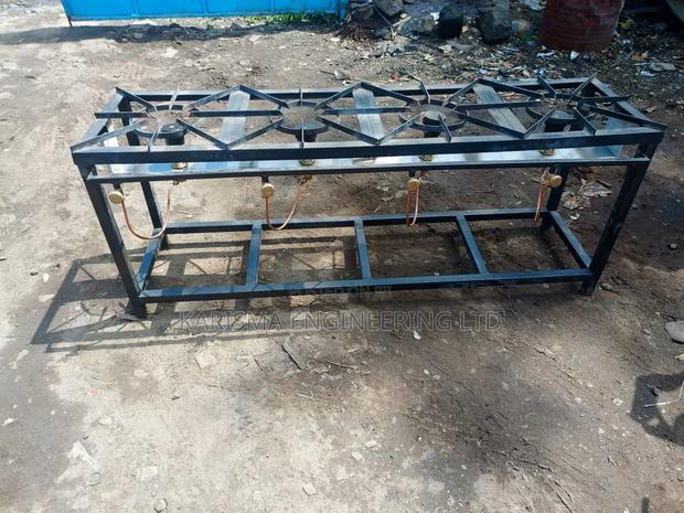 High Pressure Commercial Mild Steel 4 Gas Burner Cooker - thumbnail 4