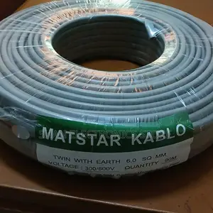 Super Quality Matstar 6.0mm Twin With Earth Electrical Cable